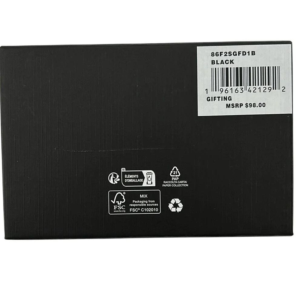 Michael Kors Mens Card Case and Keychain‎ Gift Set Black Signature